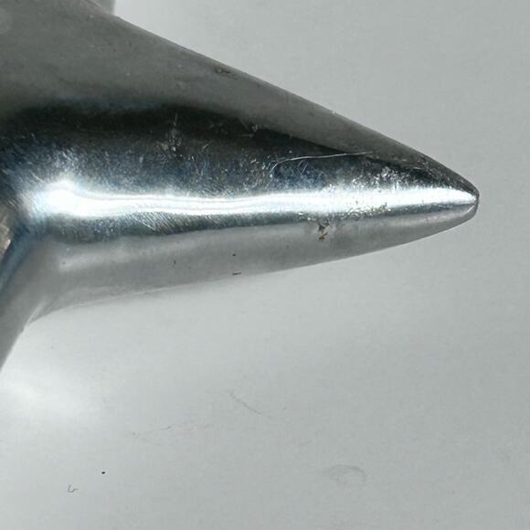 Silver Solid Polished Aluminum Star Paperweight 5" Smooth Cool Heavy - Picture 5 of 6